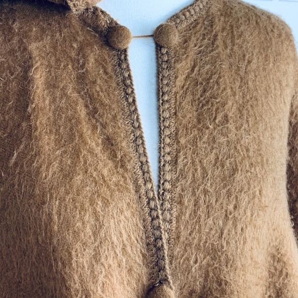 Capchtex Peru Alpaca Cape OS cognac fringe scarf - Picture 8 of 8